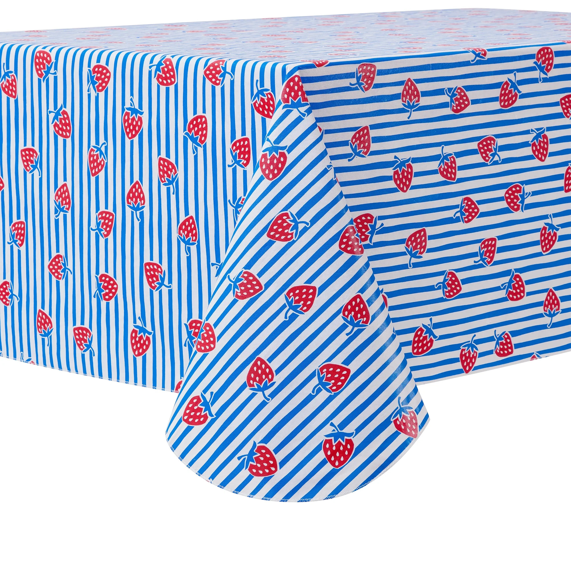 Mainstays Summer Fun PEVA Tablecloth, Indoor & Outdoor for Table 60" x 102" - Strawberry - Walmar... | Walmart (US)