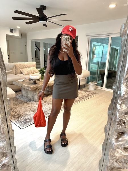 Top - size small 
Skort - size small 

Everyday outfit, athletic outfit, Athleisure outfit, built in bra top, sports bra top, skort, athletic skort, tennis outfit, nyc hat, New York hat, baseball hat, baseball cap, summer outfit, summer everyday outfit, Whitney wiley, soma, 

#LTKSeasonal #LTKfitness #LTKfindsunder100