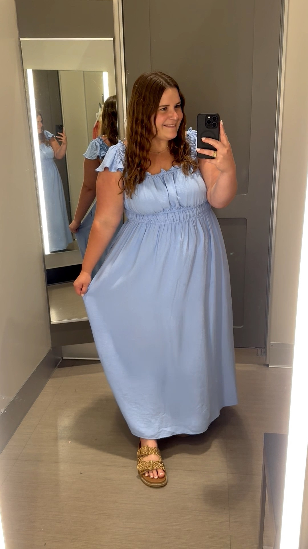 Love the color of the blue maxi dress from Target! I’m 5’1 and a size 16 wearing an xl. I ended up buying it in a large. It’s stretchy and oh so comfy! Perfect for spring or summer! 

#LTKMidsize #LTKootd #LTKPlusSize