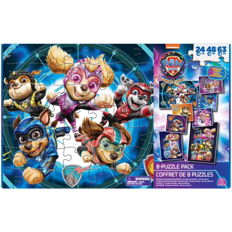 PAW Patrol: The Mighty Movie, 8 Jigsaw Puzzle Bundle in Storage Box | Walmart (US)