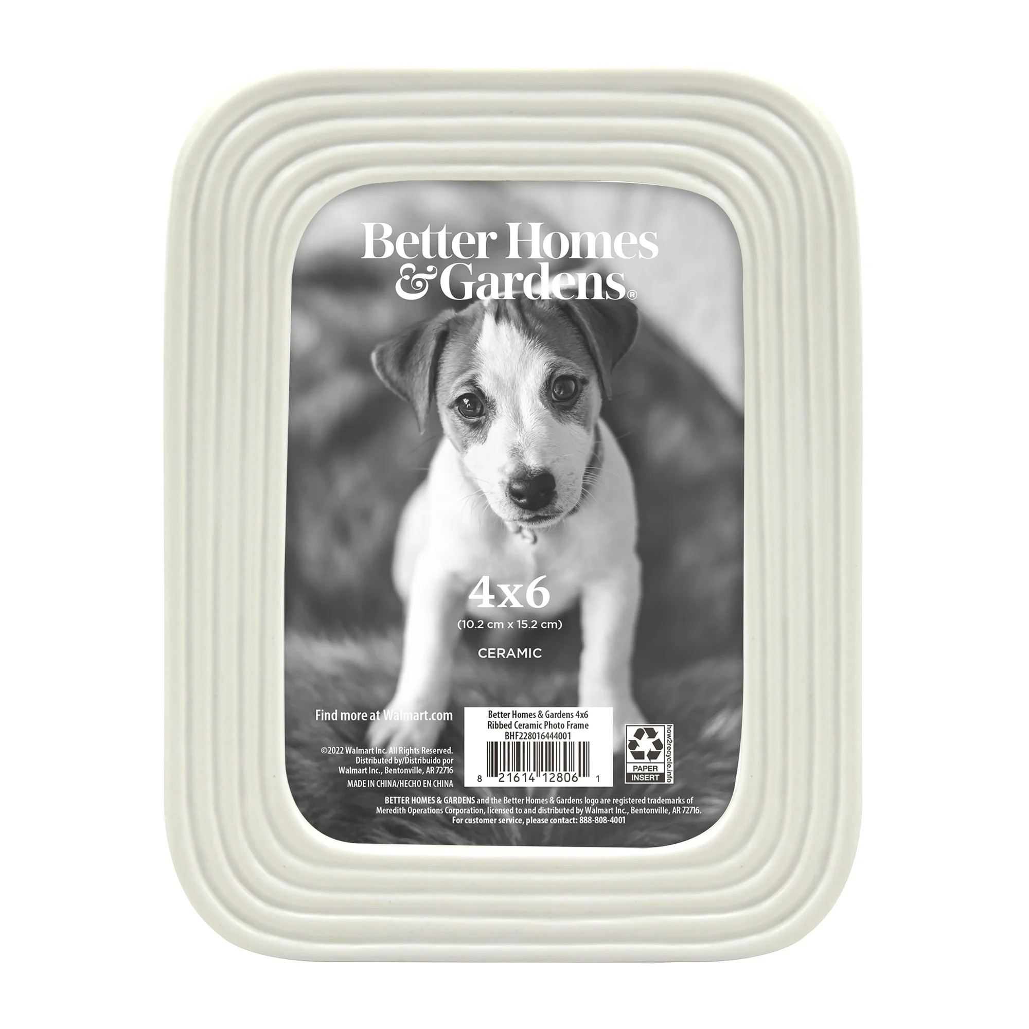 Better Homes & Gardens 4x6 Ceramic Tabletop Picture Frame, White - Walmart.com | Walmart (US)