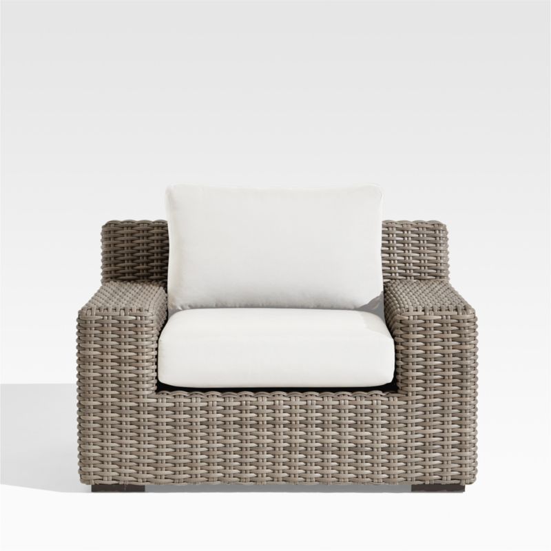 Abaco Outdoor Lounge Chair with White Sand Sunbrella Cushions + Reviews | Crate and Barrel | Crate & Barrel
