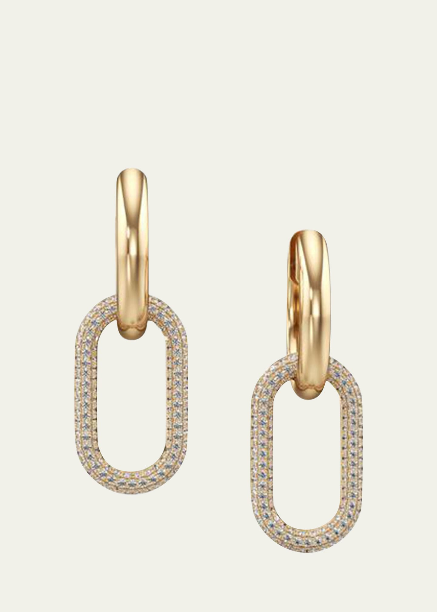 Gold and Diamond Pave Link Earrings | Bergdorf Goodman