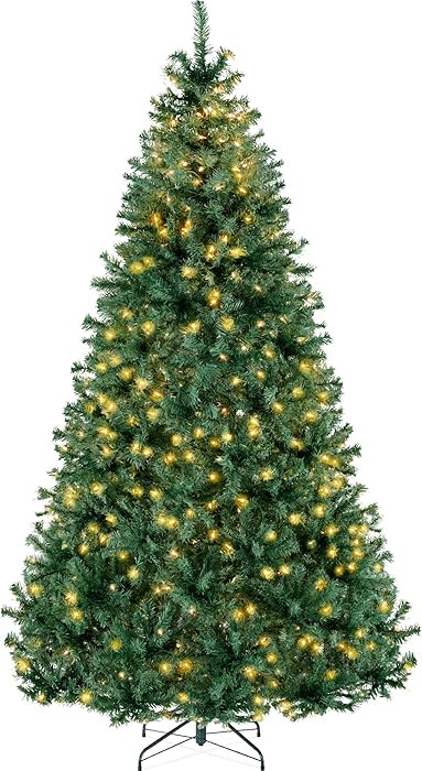Best Choice Products 6ft Pre-Lit Christmas Tree Premium Hinged Artificial Pine Lighted Holiday Tr... | Amazon (US)
