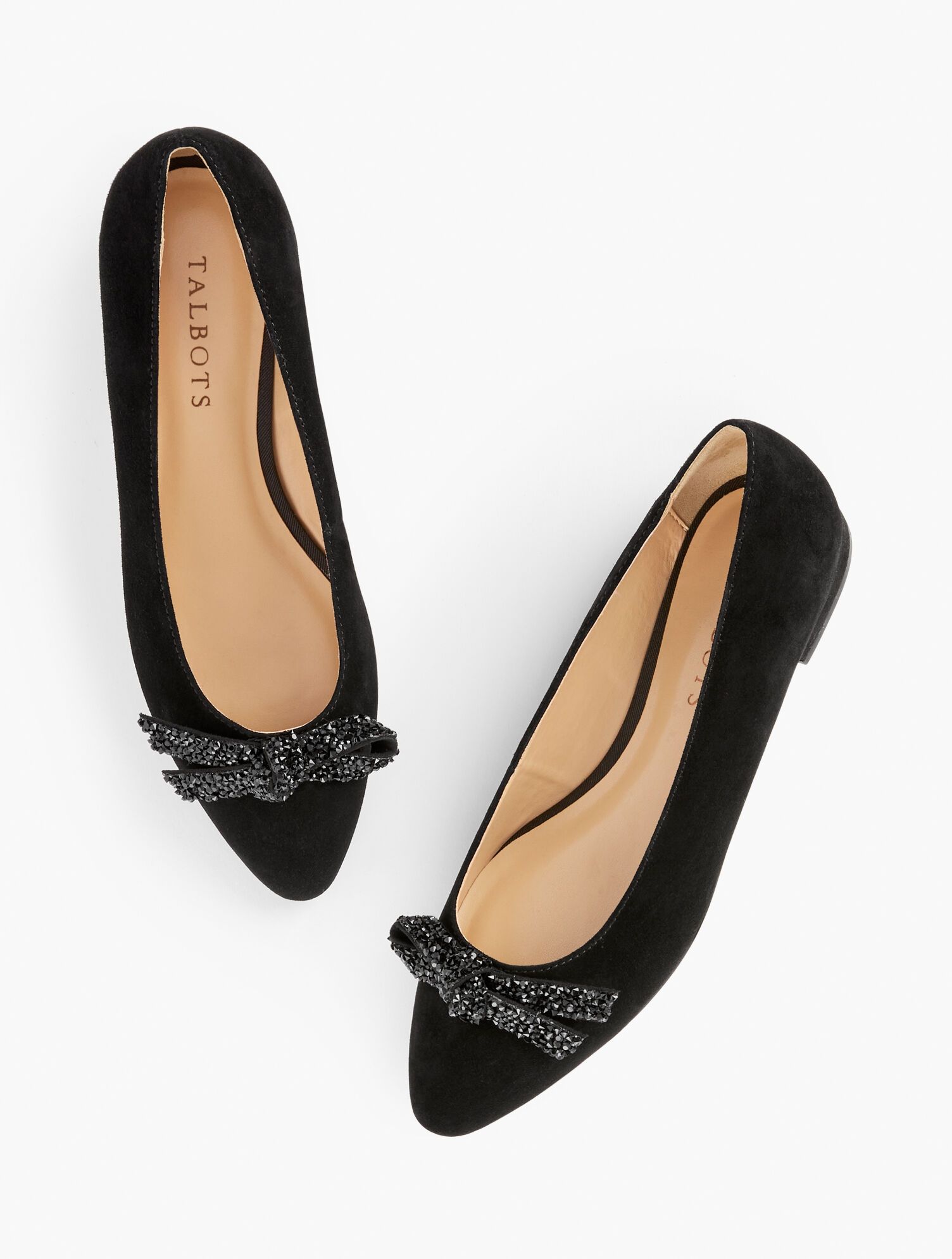 Edison Knot Suede Flats | Talbots