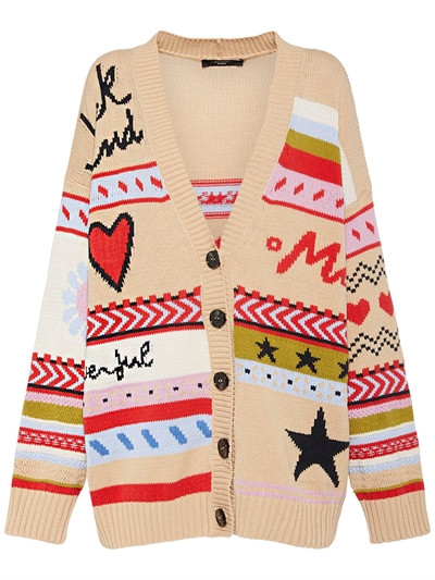 Alcazar jacquard cotton blend cardigan | Luisaviaroma