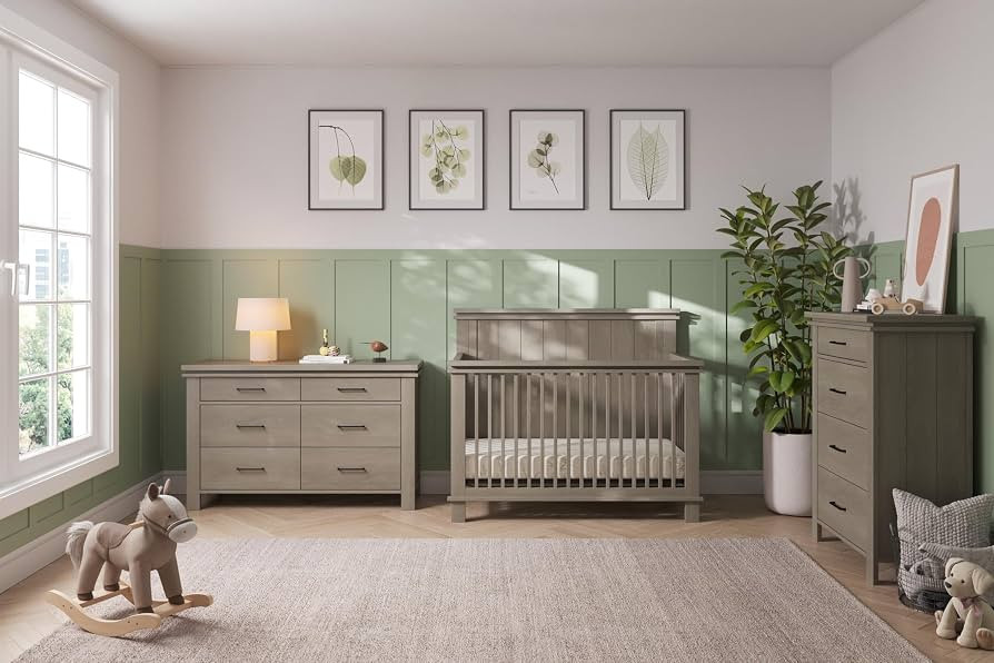 Child Craft Denman Crib, Dresser and Chest Nursery Set, 3-Piece, Includes 4-in-1 Convertible Crib... | Amazon (US)