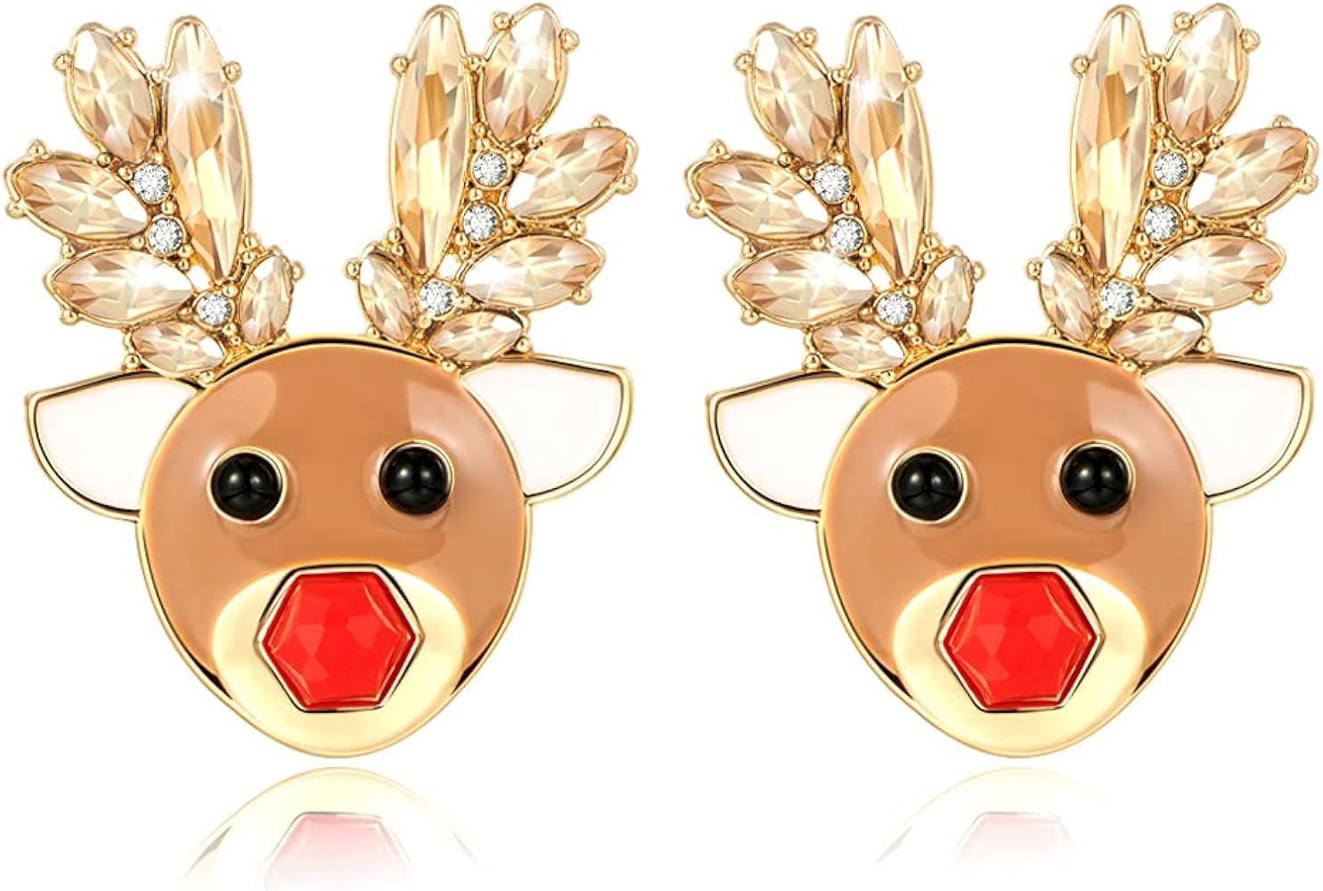 WOWORAMA Christmas Earrings for Women Cute Christmas Reindeer Earrings Green Christmas Tree Earri... | Amazon (US)