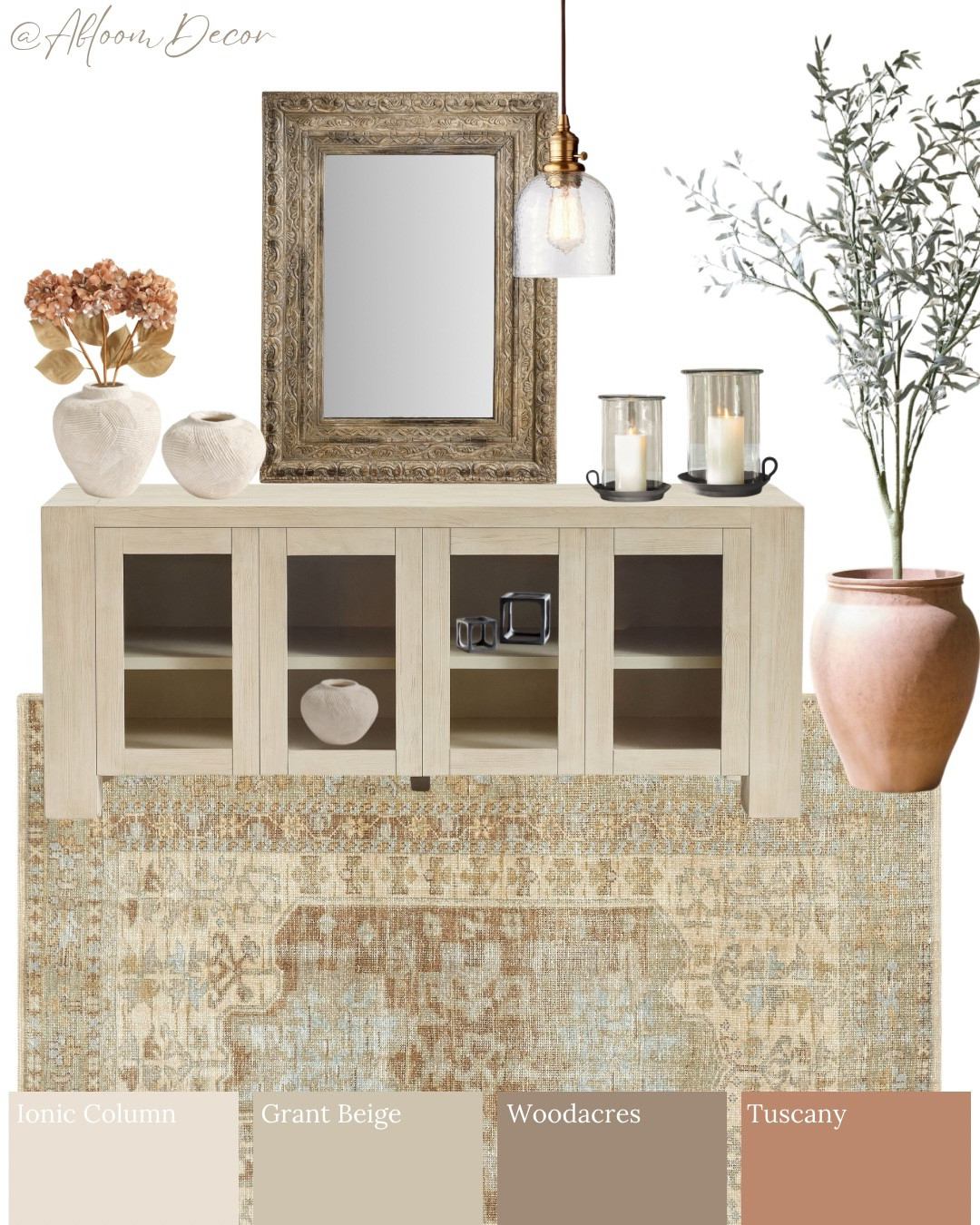 These two cozy designs use soft neutrals, greenery, and pretty textures that would fit right into an entryway, hallway, or living room.

#LTKHome