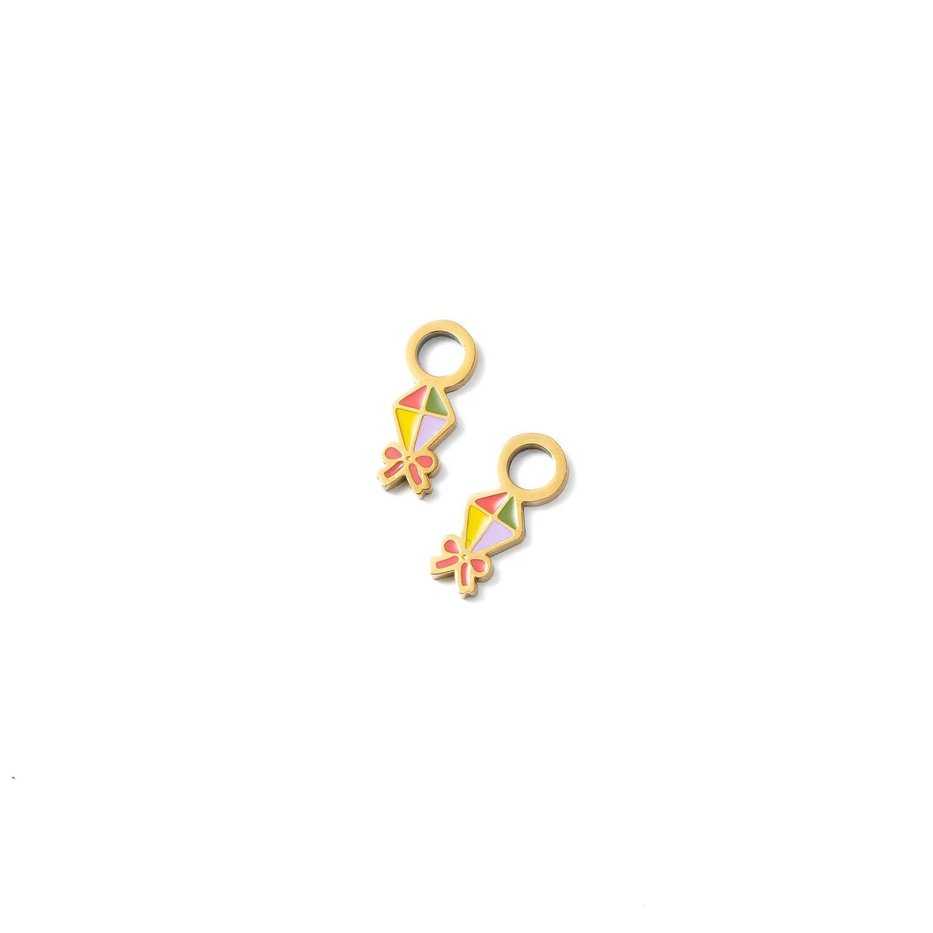 Hypoallergenic Gold & Enamel Kite Charm | Pip Pop Post