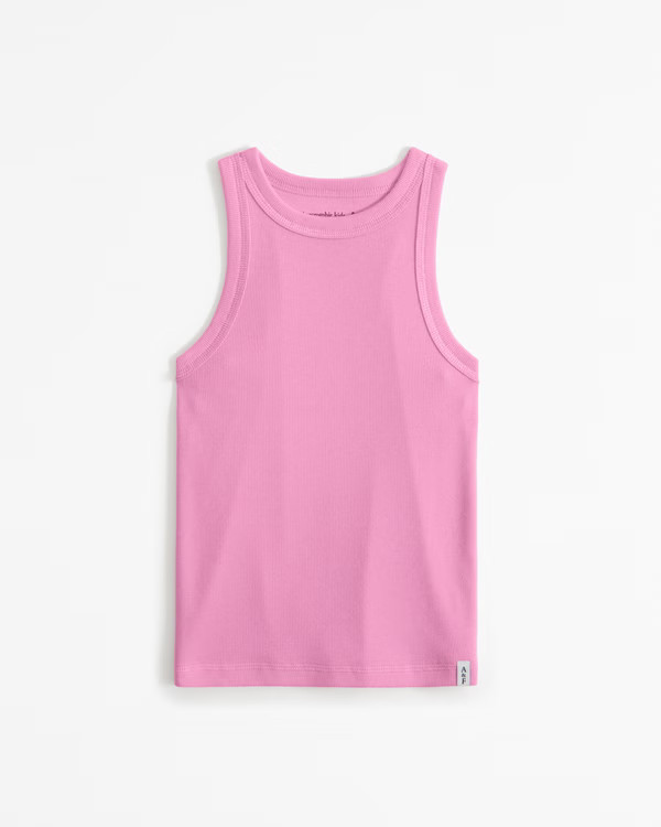 girls essential high-neck rib tank | girls tops | Abercrombie.com | Abercrombie & Fitch (US)