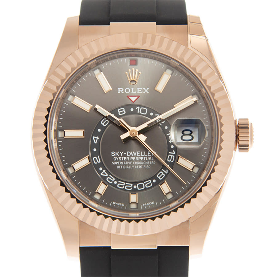 Rolex Sky-Dweller Automatic Chronometer 18kt Rose Gold Dark Rhodium Dial Mens Watch 326235DRSR | Jomashop.com & JomaDeals.com