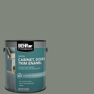 1 gal. #N410-5 Village Green Satin Enamel Interior/Exterior Cabinet, Door & Trim Paint | The Home Depot