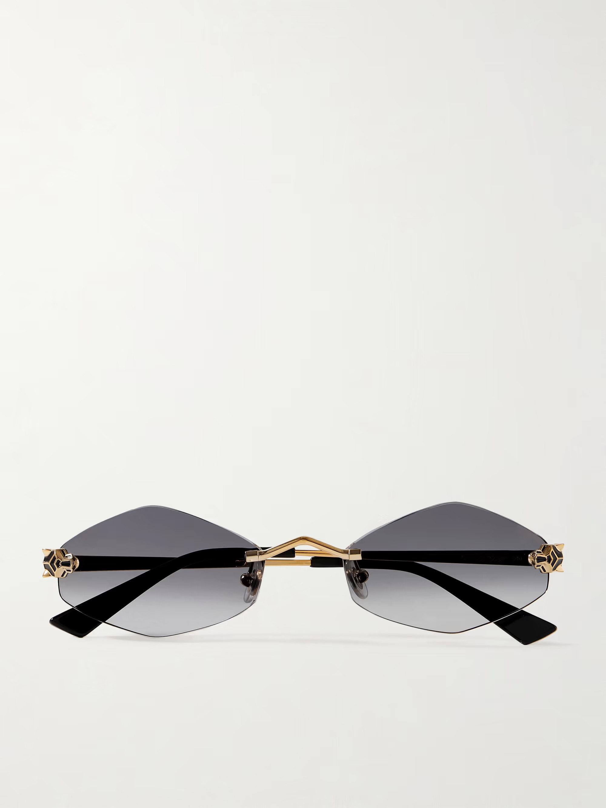 Panthère hexagon-frame gold-tone sunglasses | NET-A-PORTER (US)