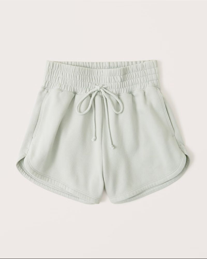 Women's Dolphin-Hem Fleece Shorts | Women's New Arrivals | Abercrombie.com | Abercrombie & Fitch (US)