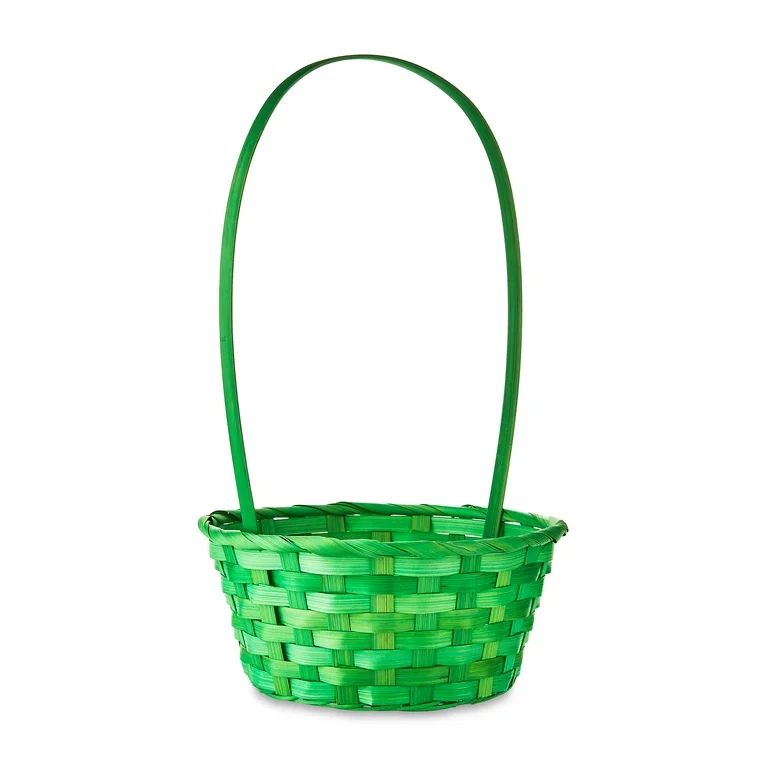 Easter Small Green Bamboo Basket, by Way To Celebrate | Walmart (US)