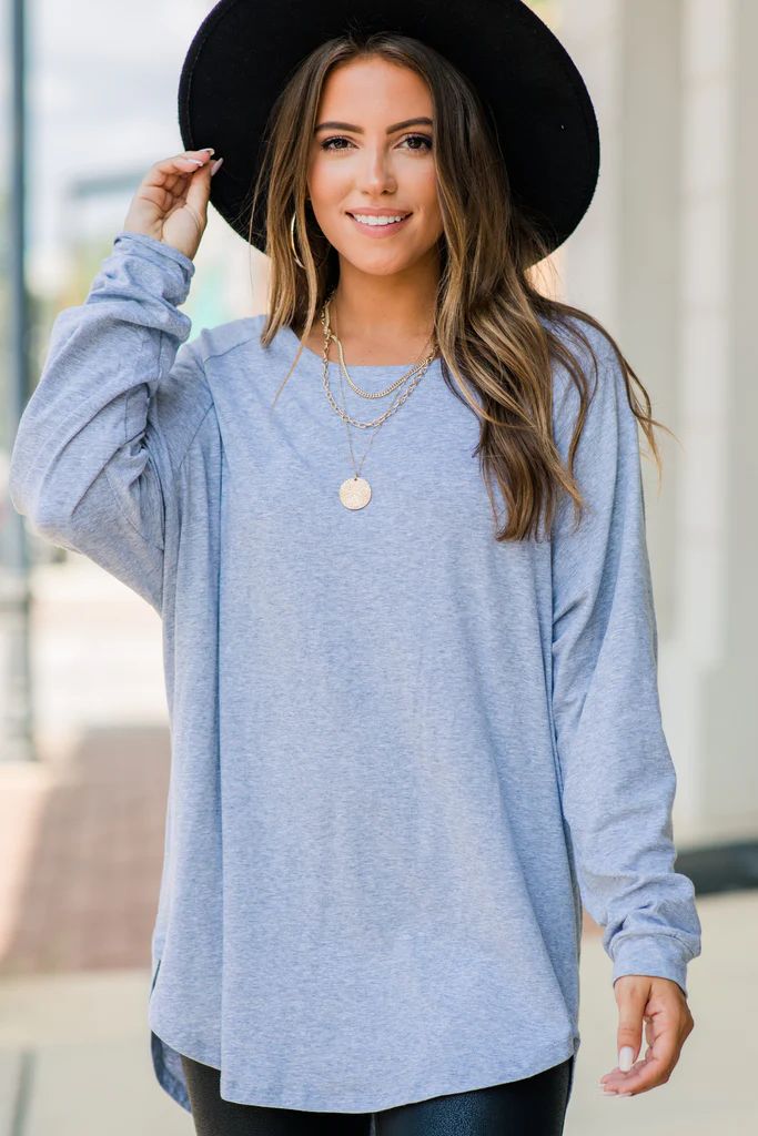 Easy Like Sunday Heather Gray Tunic | The Mint Julep Boutique
