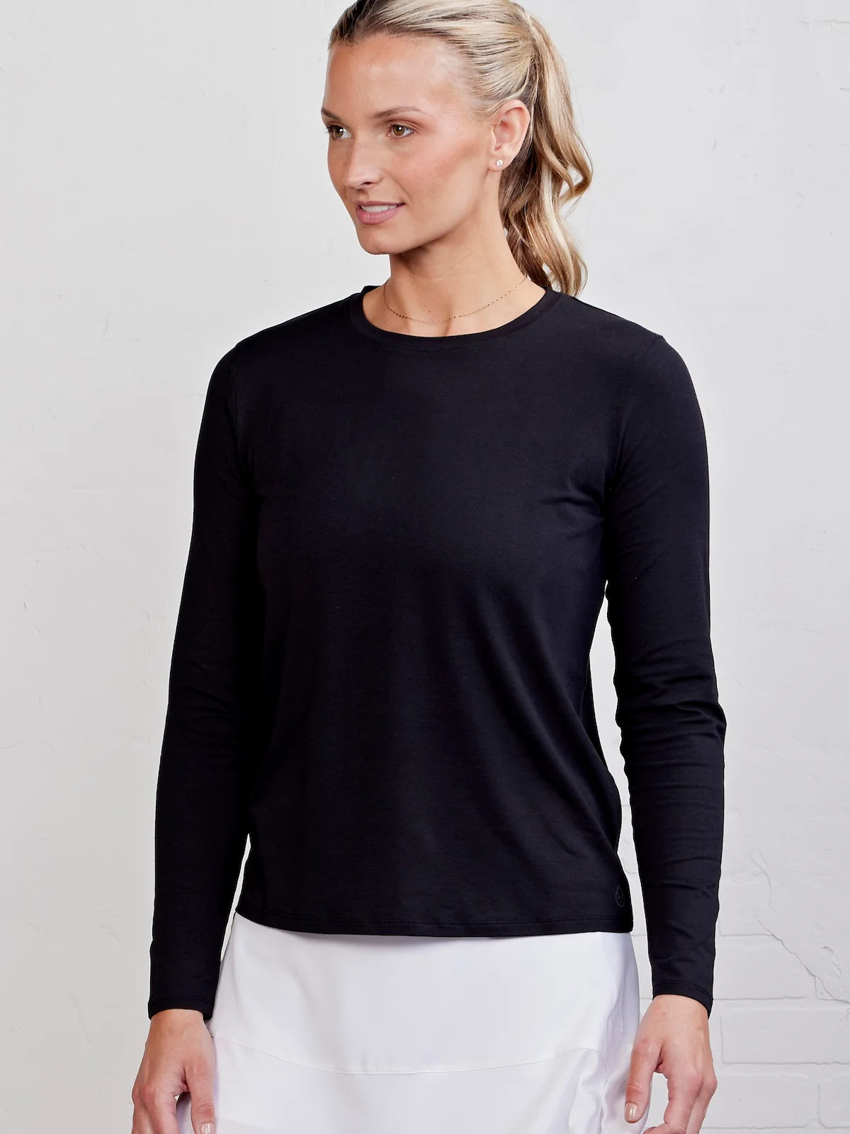 tasc Long Sleeve T-Shirts: All Day Long Sleeve T-Shirt - Size S in Black - tasc Performance | tasc Performance