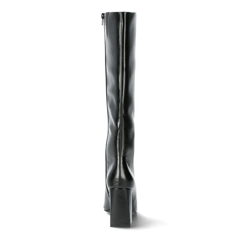 Scoop Women's Faux Leather Tall Stovepipe Boots | Walmart (US)