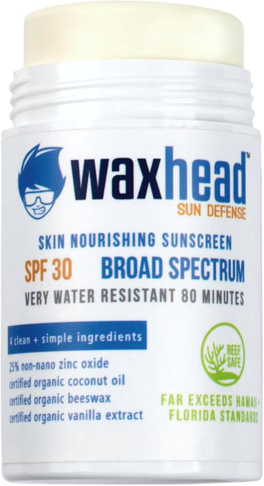 Waxhead Kids Sunscreen Stick Face, Zinc Oxide Sunscreen Stick, Coral Reef Safe Waterproof Sunbloc... | Amazon (US)