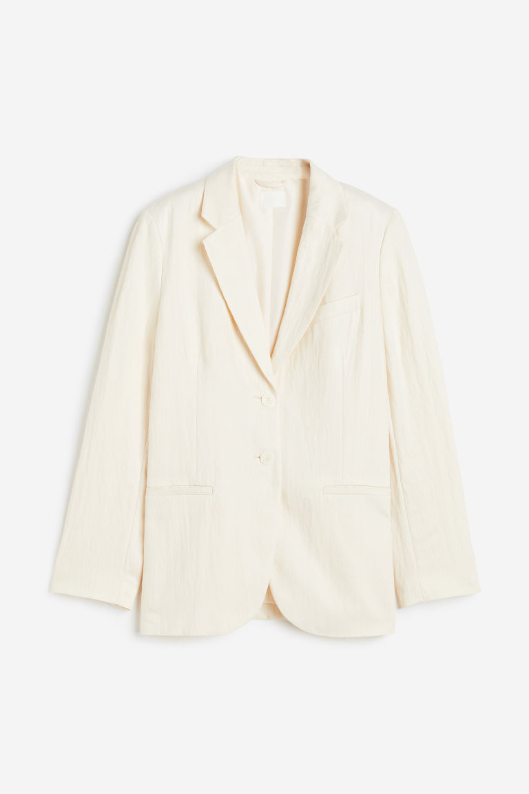 H & M - Single-breasted blazer - White | H&M (UK, MY, IN, SG, PH, TW, HK)