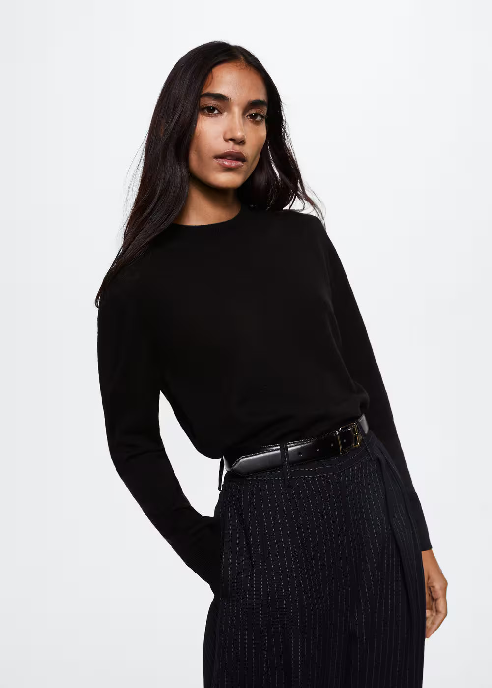 High collar wool sweater -  Women | Mango USA | MANGO (US)