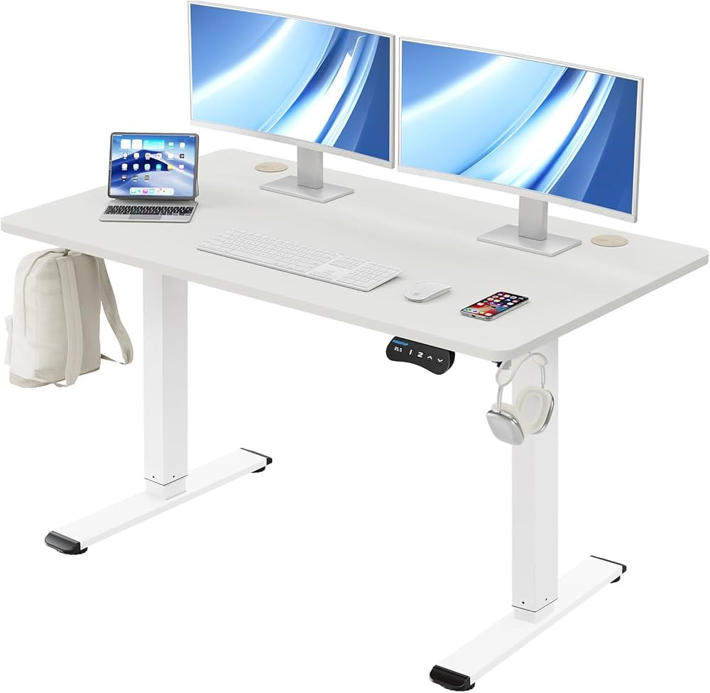 MOUNTUP Electric Height Adjustable Standing Desk, 48 x 24 Inches Sit Stand Desk with Memory Contr... | Amazon (US)