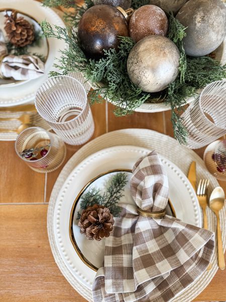 A festive holiday table setting —-perfect for Thanksgiving or Christmas.  ✨

#LTKstyletip #LTKHoliday #LTKhome