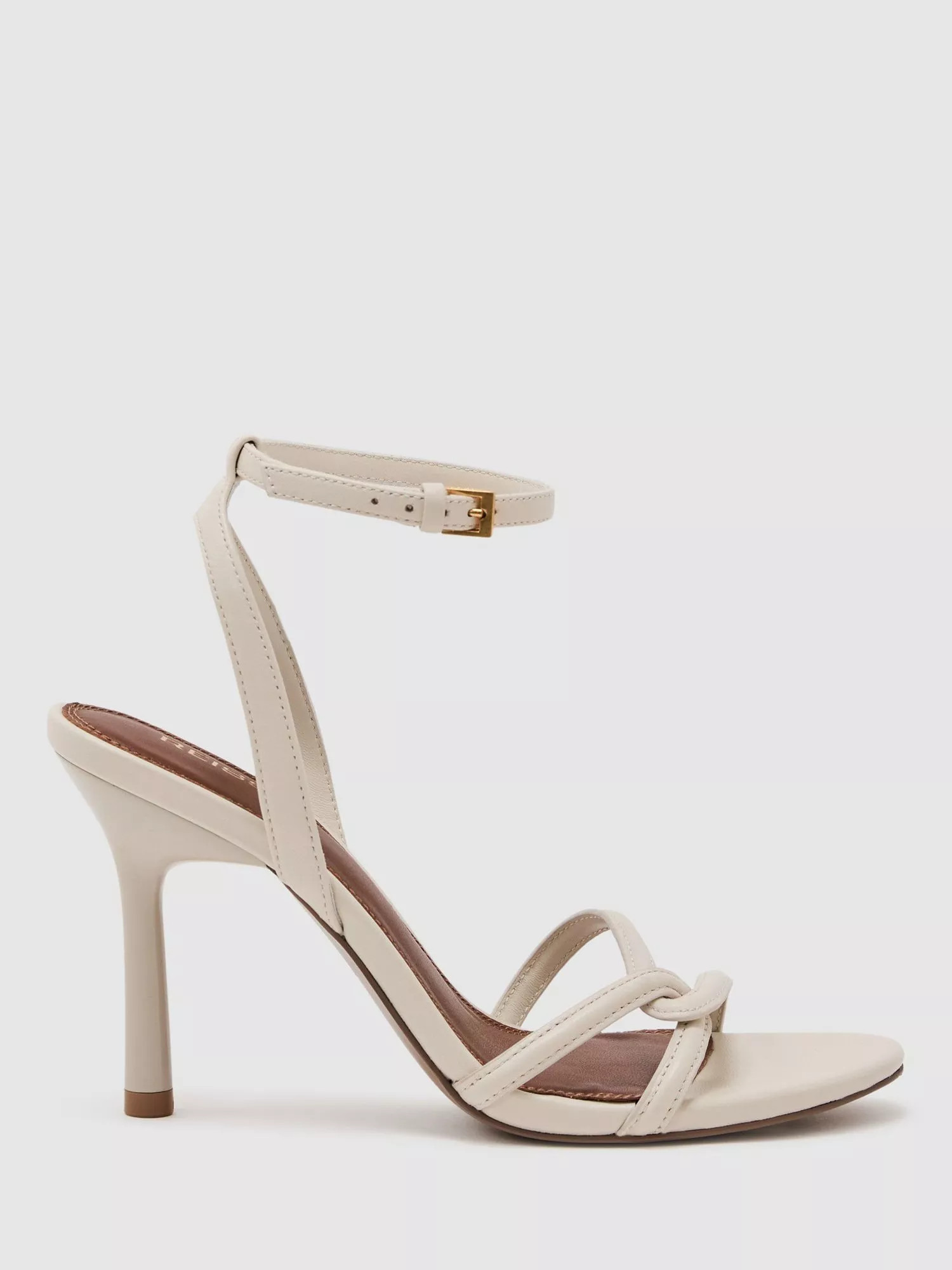 Annabelle Leather Link Strap Stiletto Heel Sandals | John Lewis (UK)