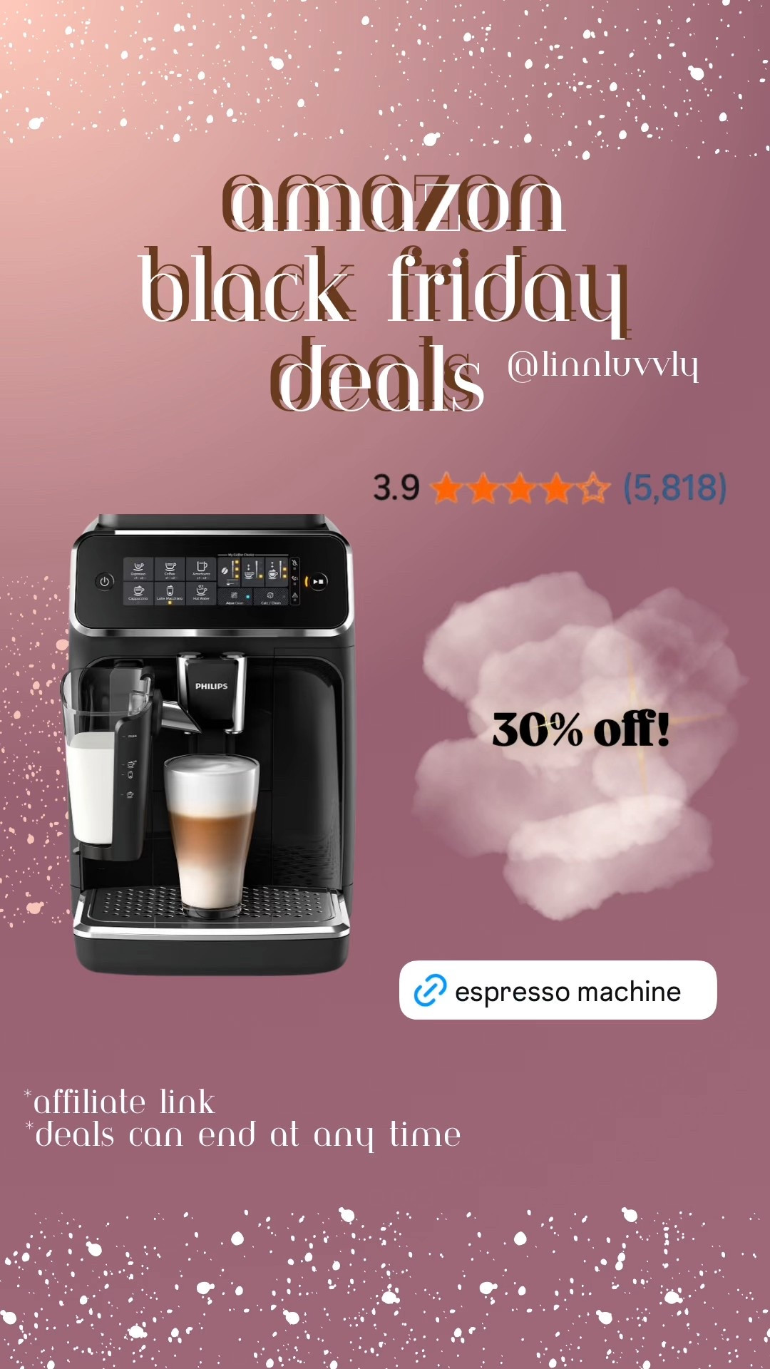 Philips 3200 Series Fully Automatic Espresso Machine, LatteGo Milk Frother, 5 Coffee Varieties, Intuitive Touch Display

#LTKCyberWeek #LTKSaleAlert #LTKHome