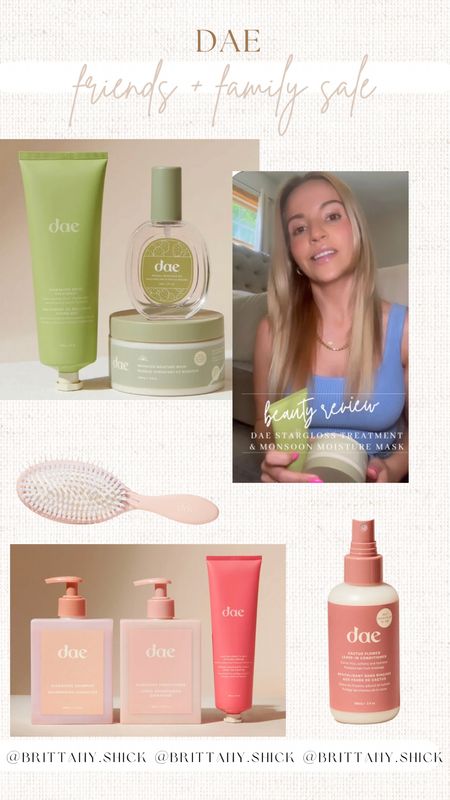 Dae Hair Friends & Family Sale 20% Off Site
The monsoon moisture mask & the Stargloss shine treatment are game changers! I use the styling cream and shampoo & conditioner  for both Halston & I 
Clean beauty 

#LTKsalealert #LTKunder50 #LTKbeauty