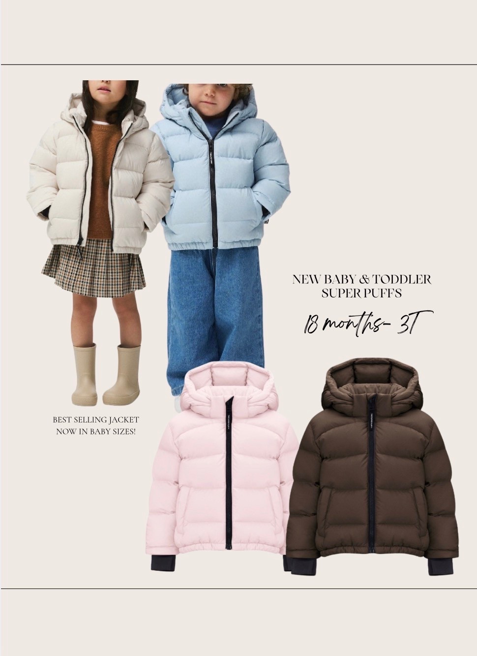 Baby super puff Aritzia winter jackets