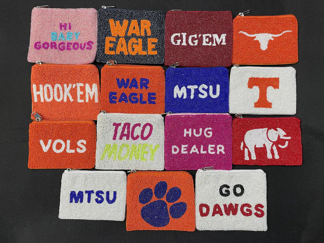 Handmade Beaded Coin Purse Gamedays Coin Purse Best - Etsy | Etsy (US)