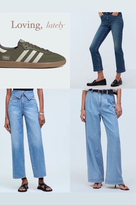 Favorite madewell jeans! Cropped, trousers, and vintage jeans 
Sambas fit large. I wear men’s 8, women’s 9