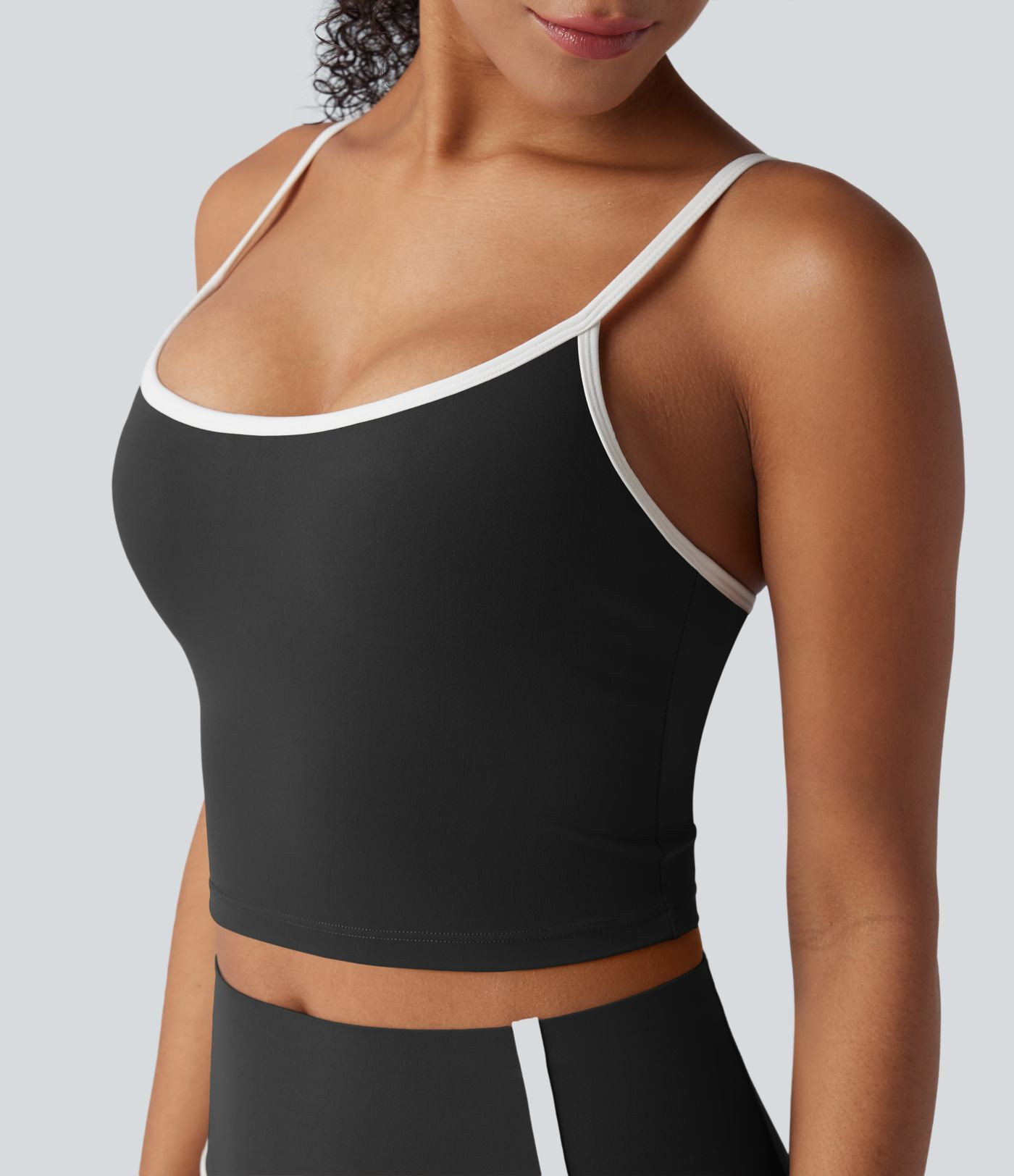 Women’s Halara UltraSculpt™ U-Neck Color Block Yoga Cami Top - Halara | HALARA