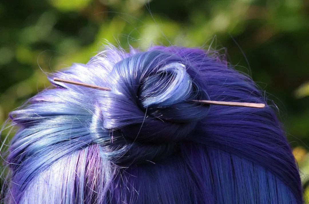 Copper Half-bun Hair Stick Minimalist Hair Pin Metal Hair - Etsy UK | Etsy (UK)