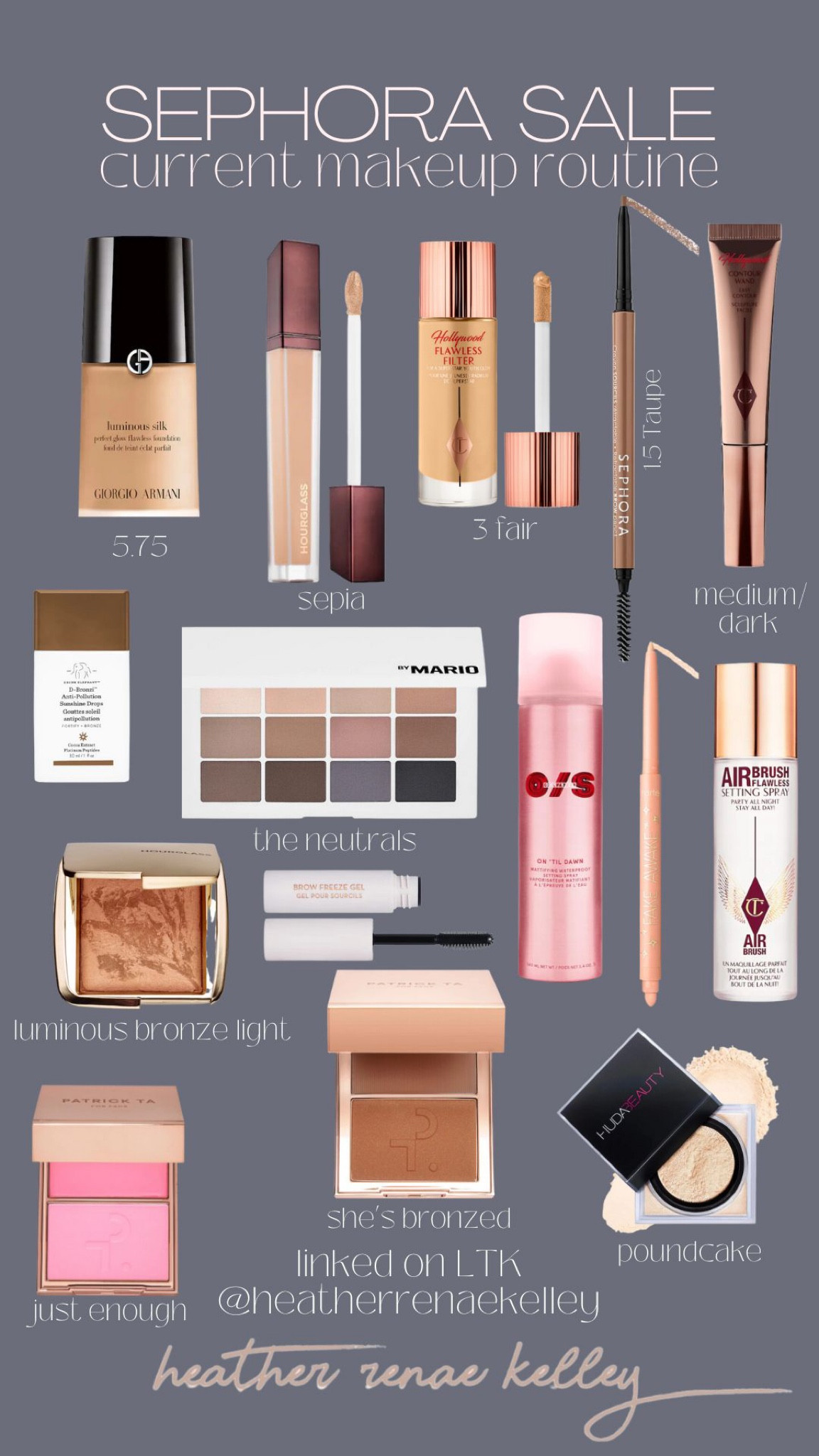 SEPHORA SALE | current makeup routine

Linked all products I have and love with the shades I use

Use code: SAVINGS
ROUGE: 11/1-11/11 – 20% off
VIB: 11/5-11/11 – 15% off 
INSIDER: 11/5-11/11 – 10% off


#LTKBeauty #LTKSaleAlert #LTKGiftGuide