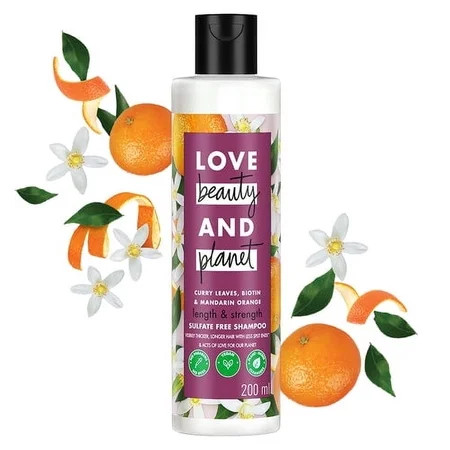 Love Beauty and Planet Curry Leaves Biotin & Mandarin Sulfate Free Shampoo for long & strong hair 200ml | Walmart (US)