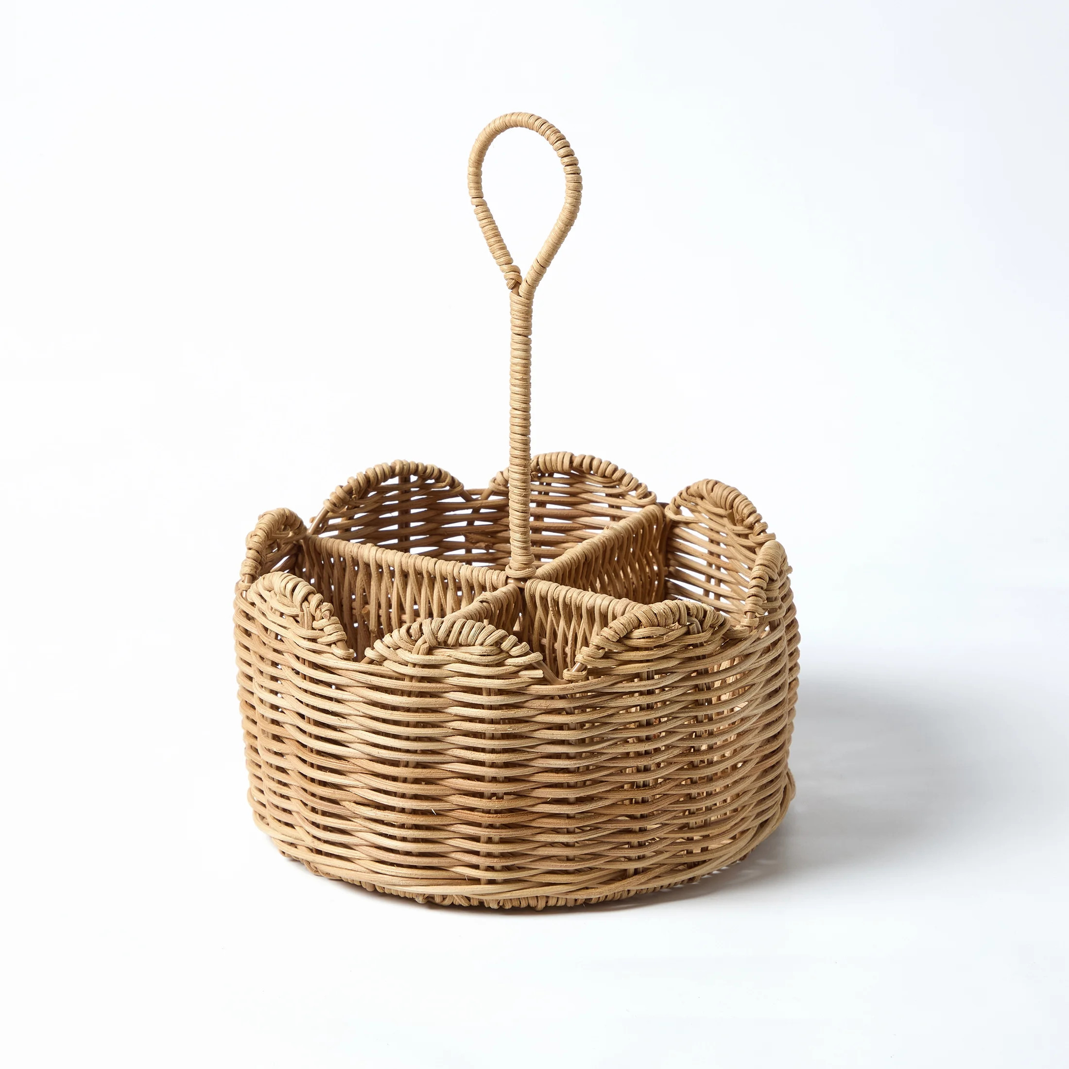Rattan Scallop Utensil Holder, Brown, 8.25" x 10.75", by My Texas House | Walmart (US)