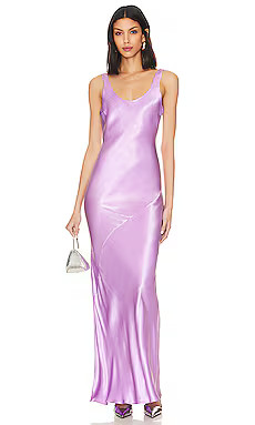 Line & Dot Adelyn Bias Dress in Lilac from Revolve.com | Revolve Clothing (Global)