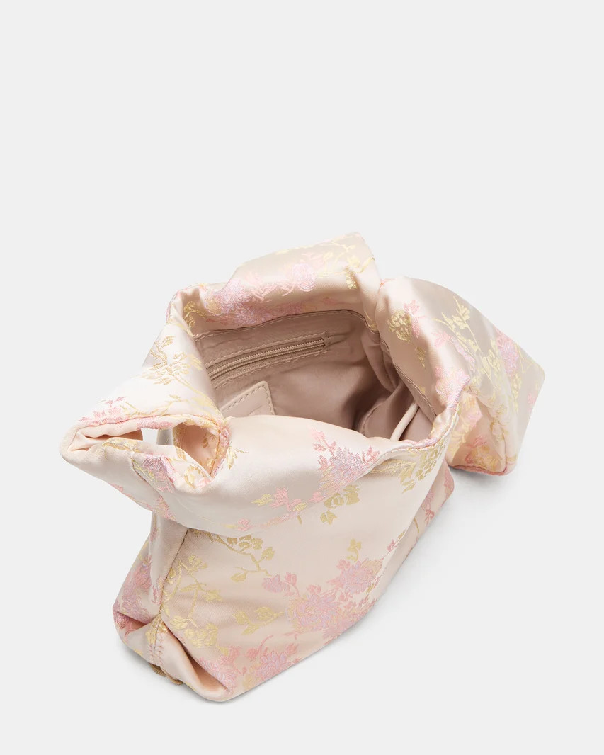 Yuna Blush Multi Brocade Wristlet Tassel Fringe Clutch Handbag | Steve Madden (US)