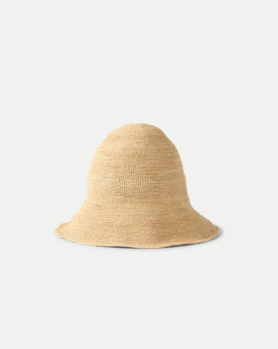 Veronica Beard Teagan Raffia Straw Bucket Hat Natural | Veronica Beard