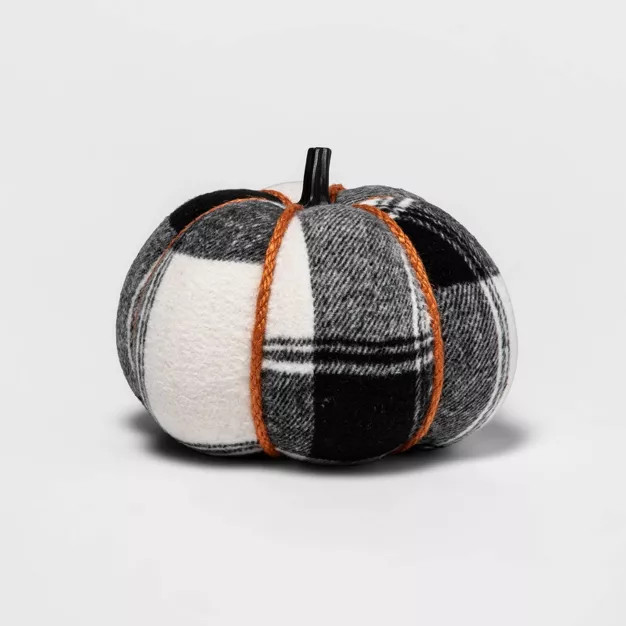 Harvest Plaid Pumpkin Medium Black and Cream - Hyde & EEK! Boutique™ | Target