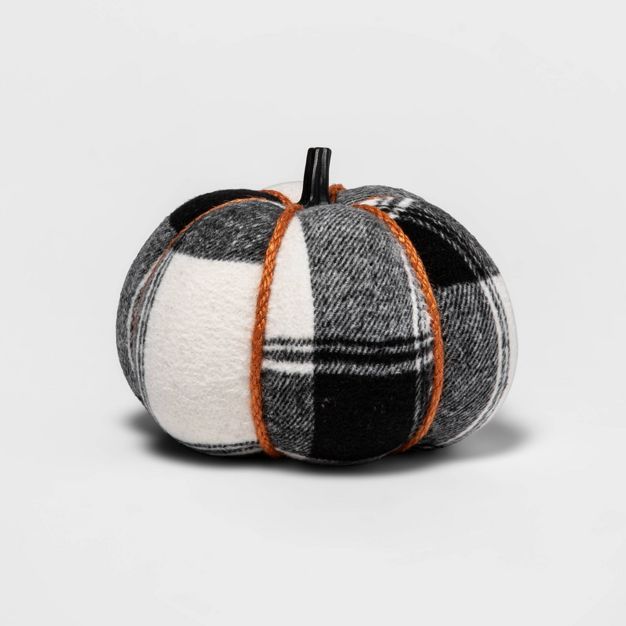 Harvest Plaid Pumpkin Medium Black and Cream - Hyde &#38; EEK! Boutique&#8482; | Target