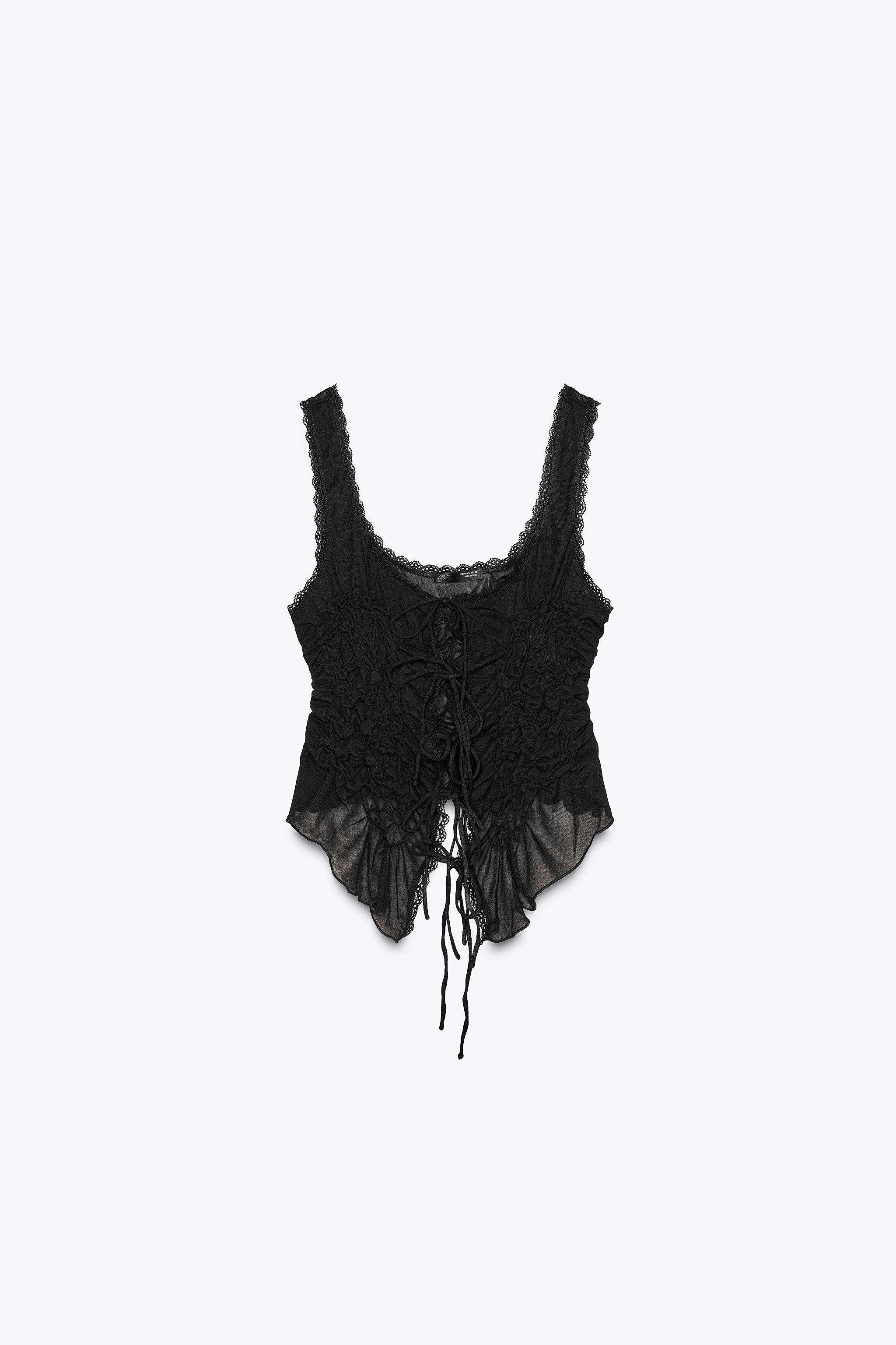 TIED RUCHED TOP | Zara US