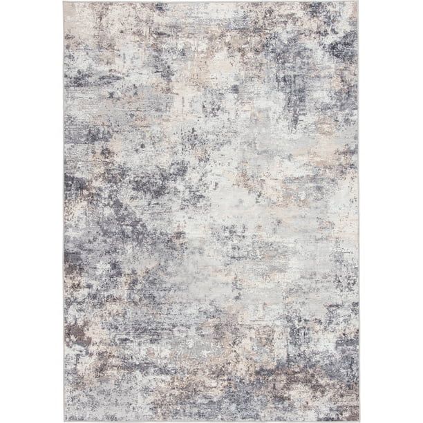 Better Homes & and Gardens Abstract Machine Washable Area Rug, Neutral, 5'x7' - Walmart.com | Walmart (US)