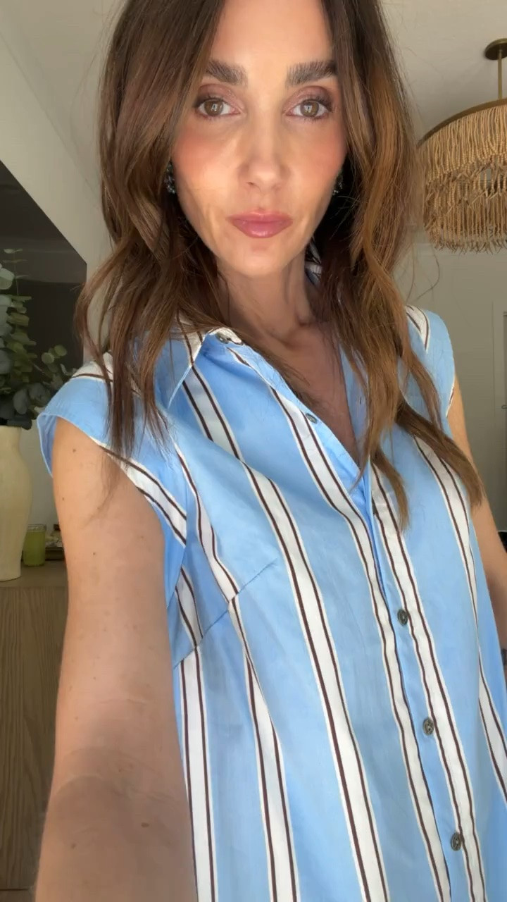 This striped shirt dress is one of those easy summer pieces you can throw on and instantly look put together. The relaxed fit keeps it comfortable, while the classic stripes and collar give it a polished feel. Just add sandals and a fun necklace and you’re out the door.

Wearing XS

Shirt dress, Summer dress, Striped dress, Vacation outfit, Casual summer style, Easy outfit idea, Resort wear, Everyday fashion, Warm weather outfit, Effortless style, Summer wardrobe staples, annabrstyle

#LTKootd #LTKTravel #LTKSeasonal