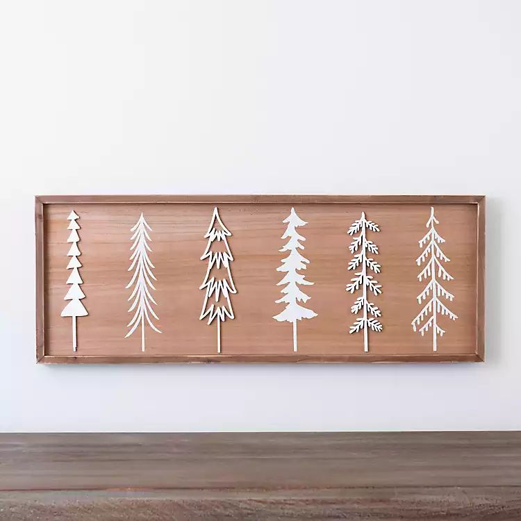 Christmas Trees Wood Wall Plaque | Kirkland's Home