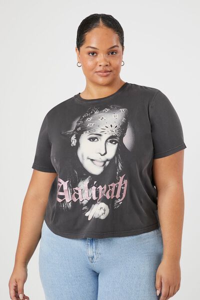 Plus Size Aaliyah Graphic Crop Top | Forever 21