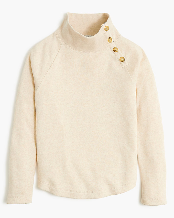 Wide button-collar pullover sweatshirt | J.Crew Factory